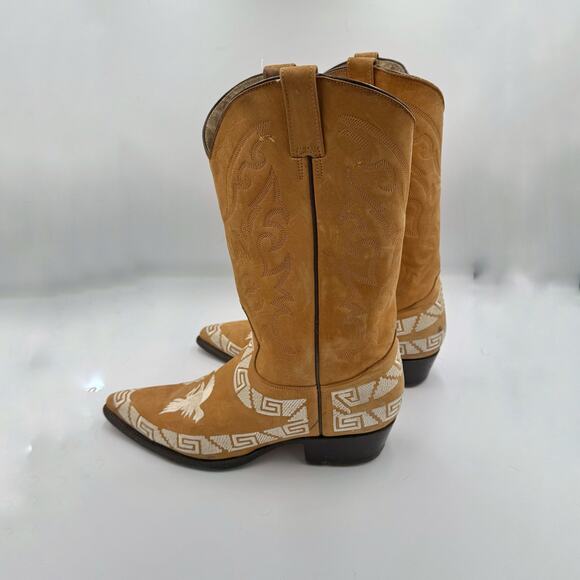 Rudel Camel Embroidered Pointed Men's Western Cowboy Boots Sz 29.5EE - Picture 4 of 14